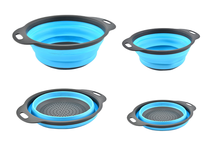Portable Silicone Collapsible Kitchen Strainer Basket