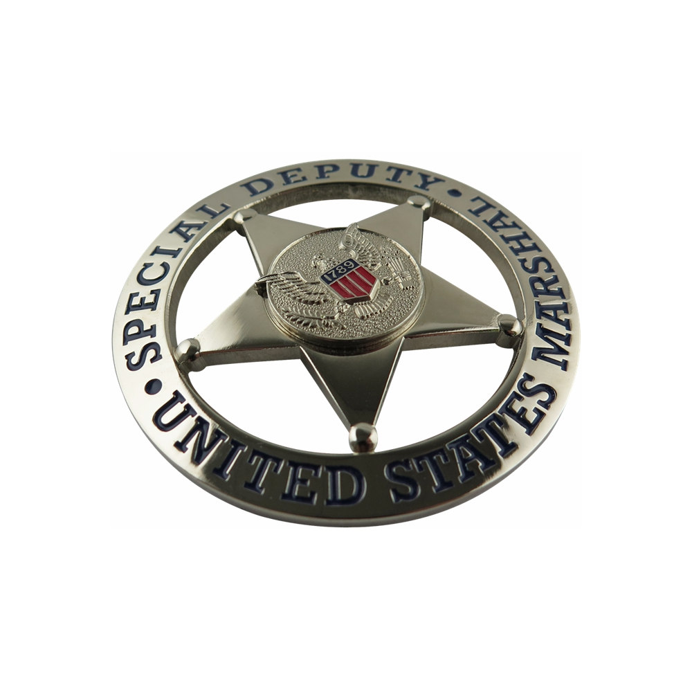 United States US Marshal Tie Pin Badge Silver 