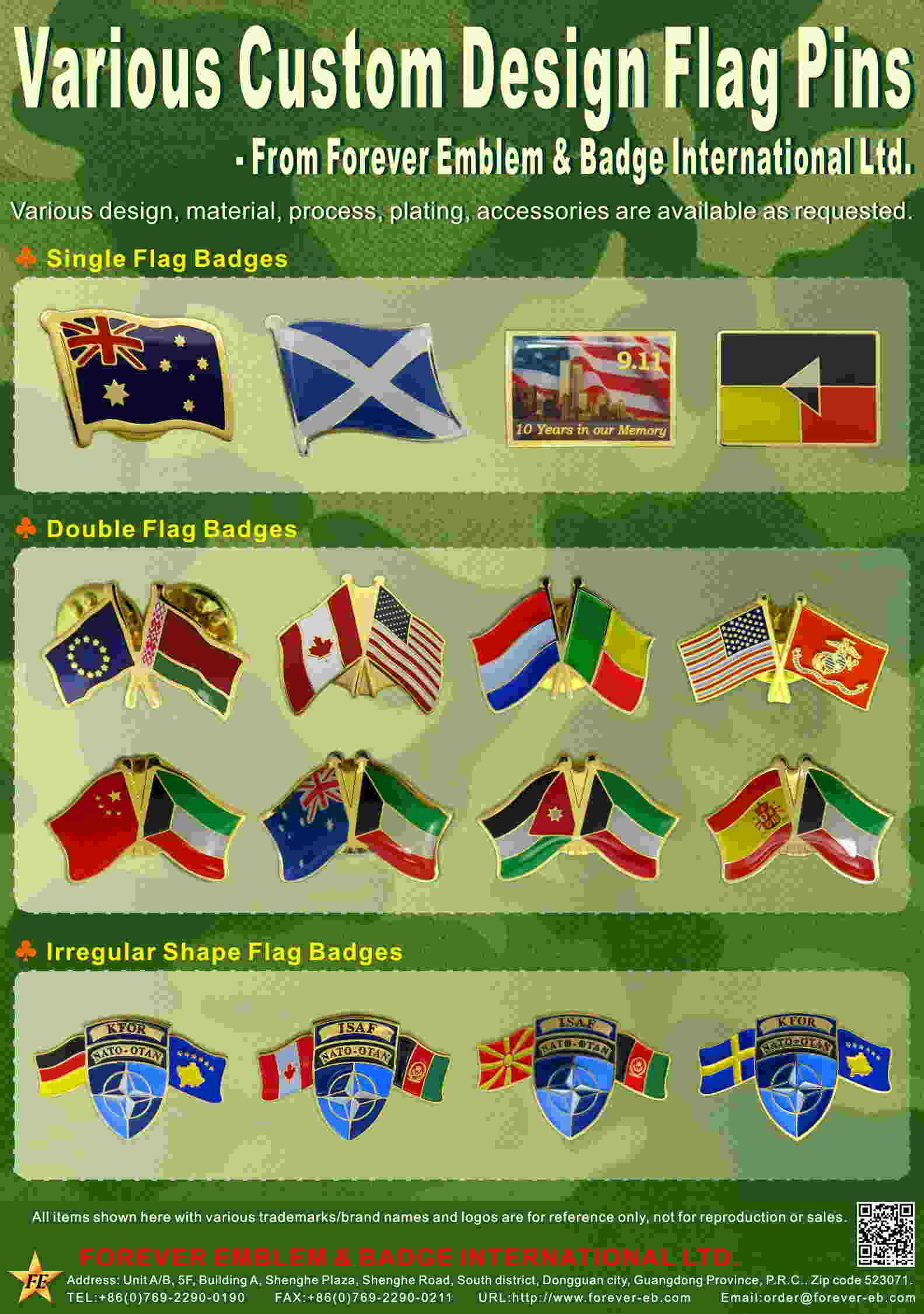 Custom Country Flag Pins