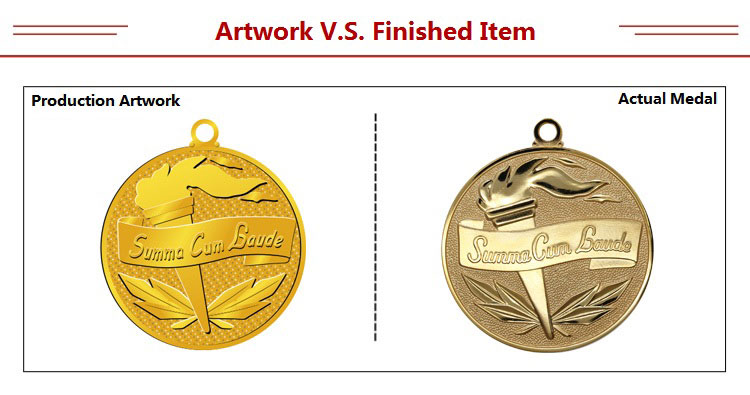 Custom Design Gold Plated 3D Sports Medal