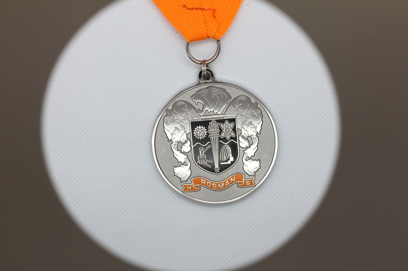 Rosman High Scool Nickel Plated Medal