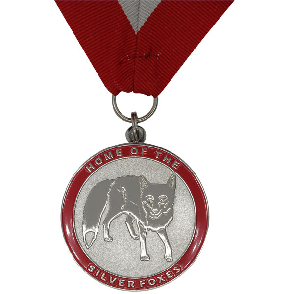 Custom Design Silver Plated Soft Enamel Awarded Medal