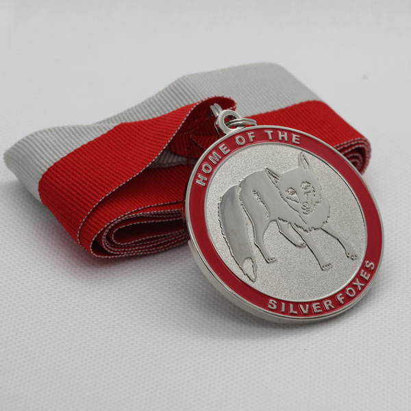 Custom Design Silver Plated Soft Enamel Awarded Medal