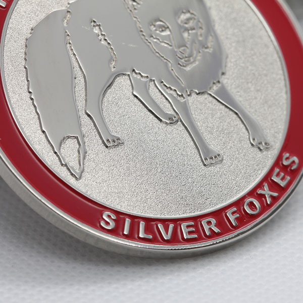 Custom Design Silver Plated Soft Enamel Awarded Medal