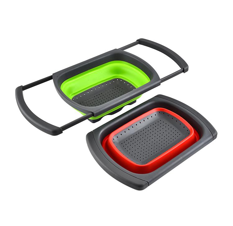 Portable Silicone Collapsible Kitchen Strainer Basket