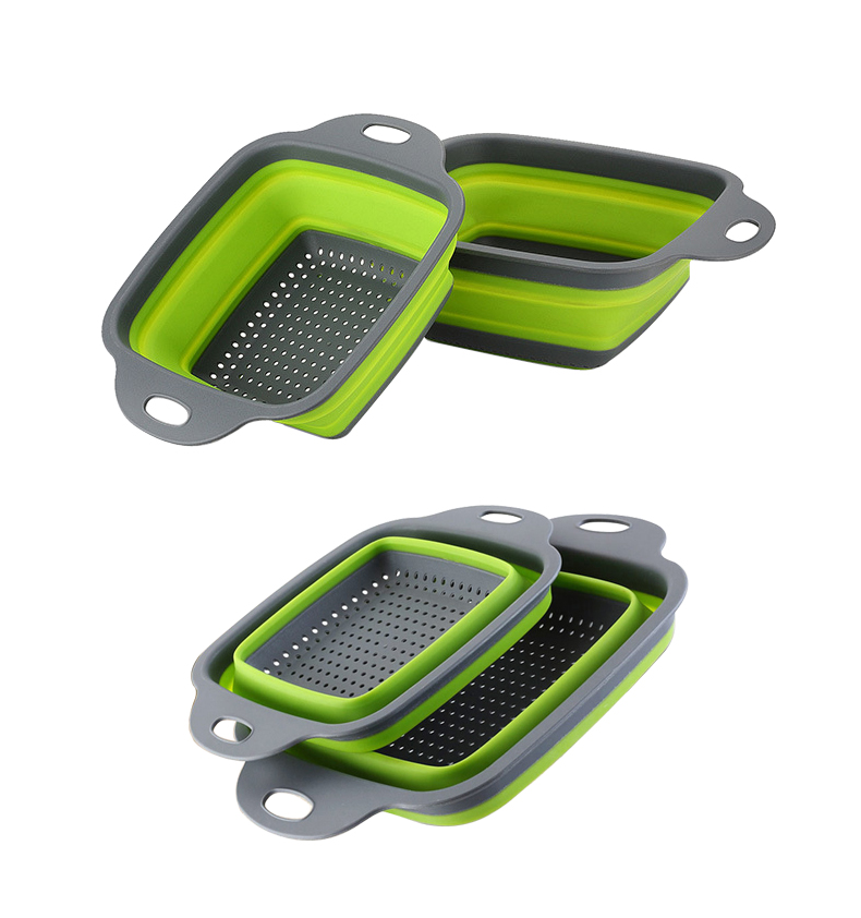 Portable Silicone Collapsible Kitchen Strainer Basket