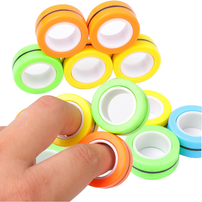 Amazon.com: YISHIDANY Magnetic Rings Finger Fidget Toys Set, 12Pcs Glow in  The Dark Magnets Rings for Training Relieves Autism Anxiety, Magical Fingears  Rings for ADHD, Great Idea Gift for Adults Teens Kids :