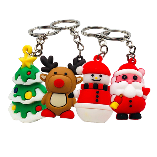 Soft PVC Christmas Keychains