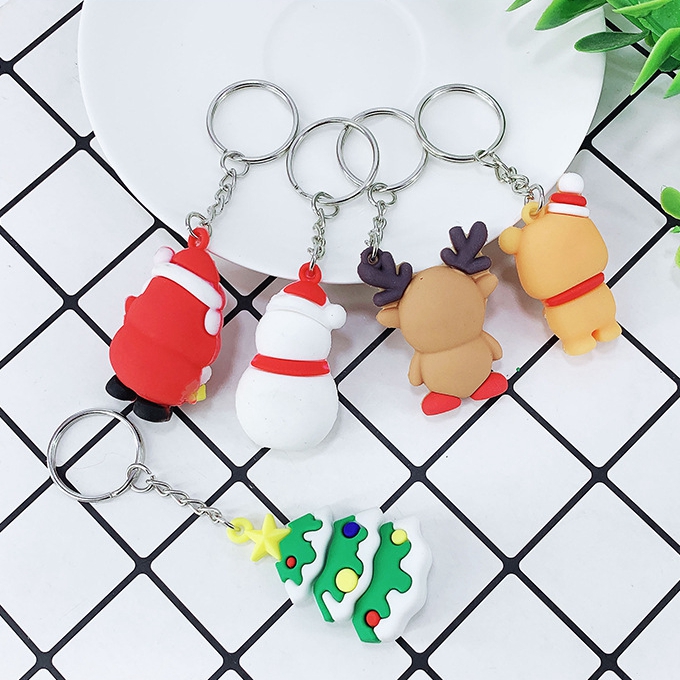 Soft PVC Christmas Keychains