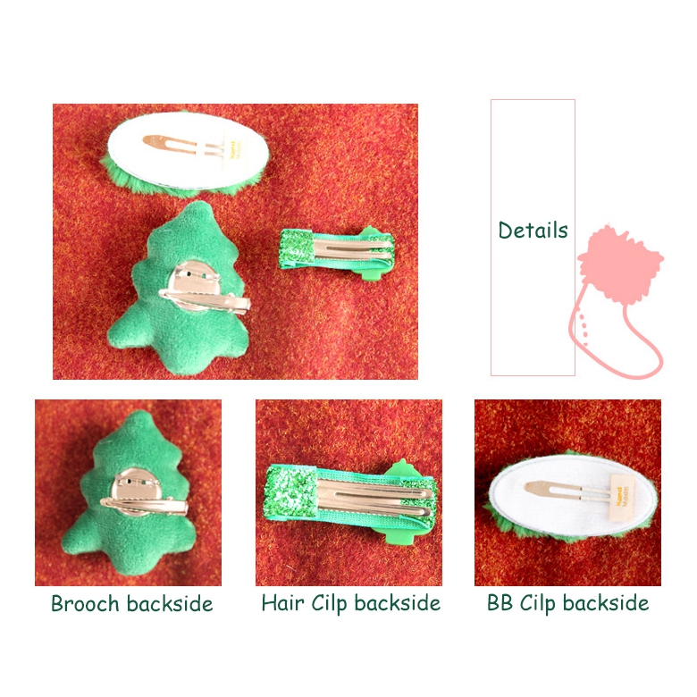 Christmas Hair Clip/Loop and Brooch