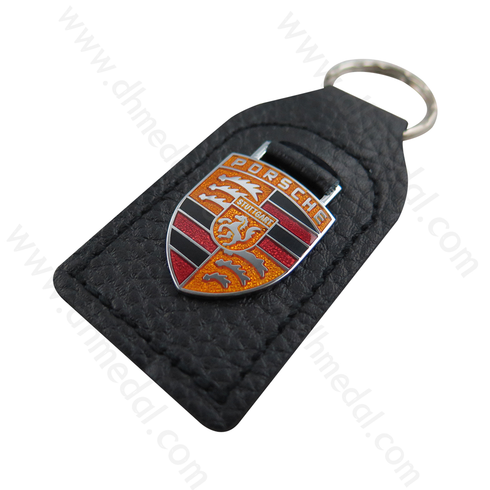 Leather And Metal Keychain-2