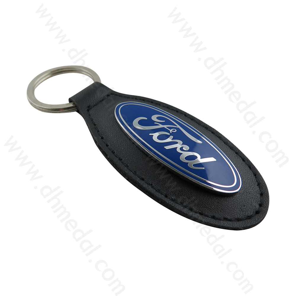 Leather And Metal Keychain-2