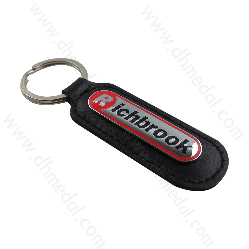 Leather And Metal Keychain-3