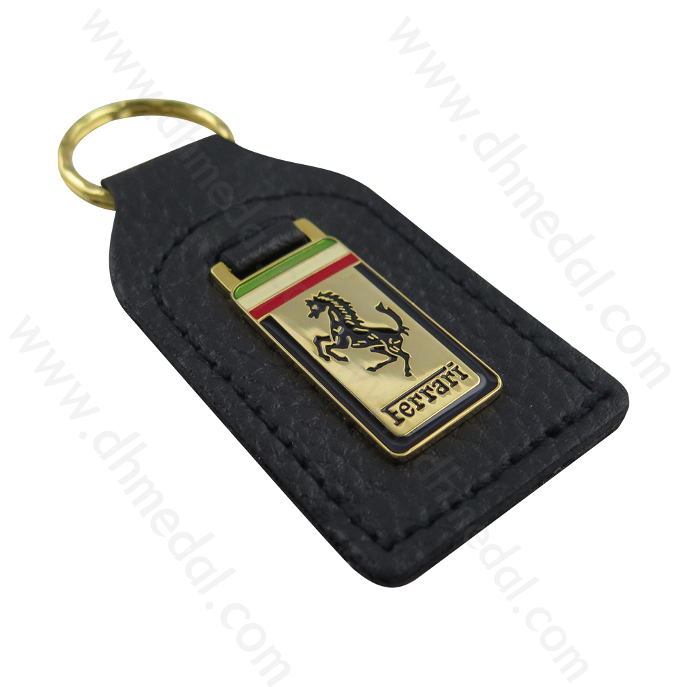 Leather And Metal Keychain-5