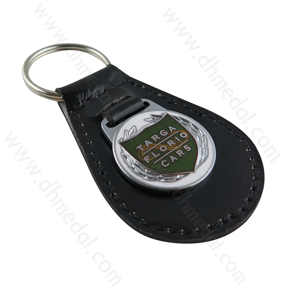 Leather And Metal Keychain