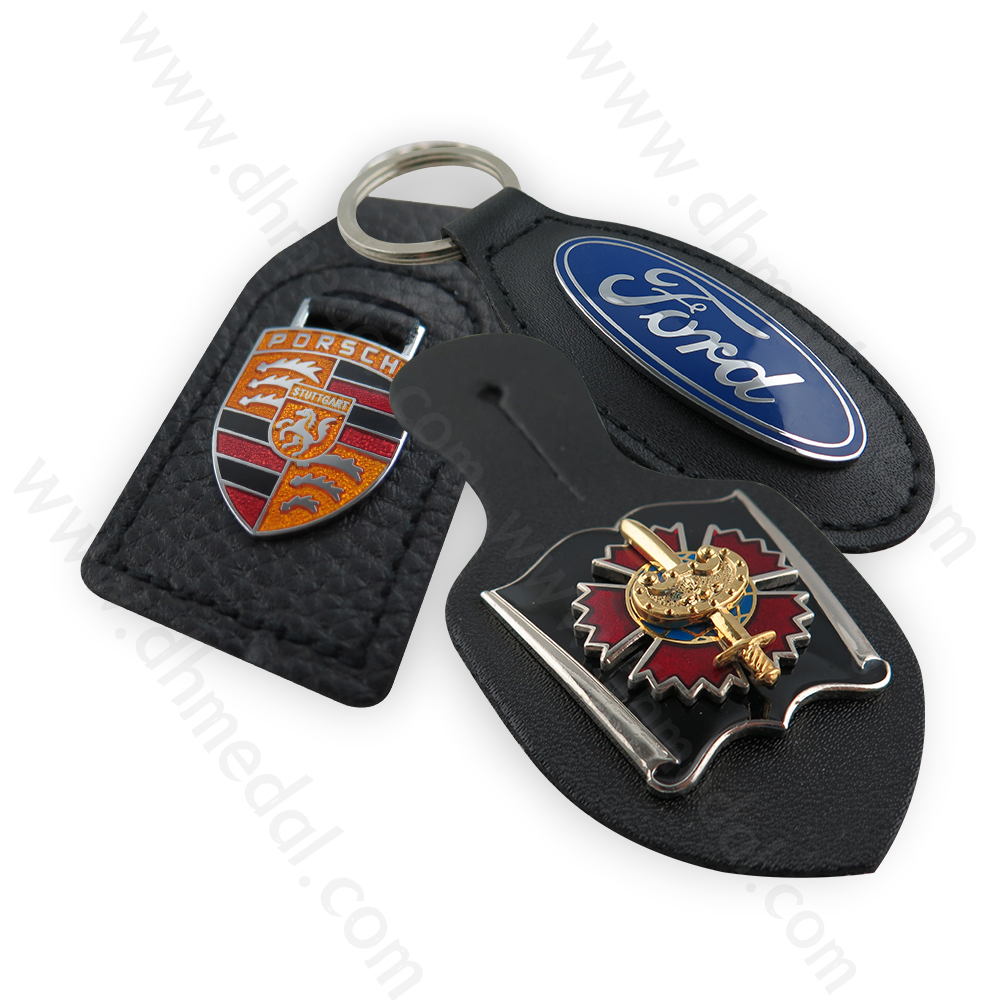 Leather And Metal Keychain-2