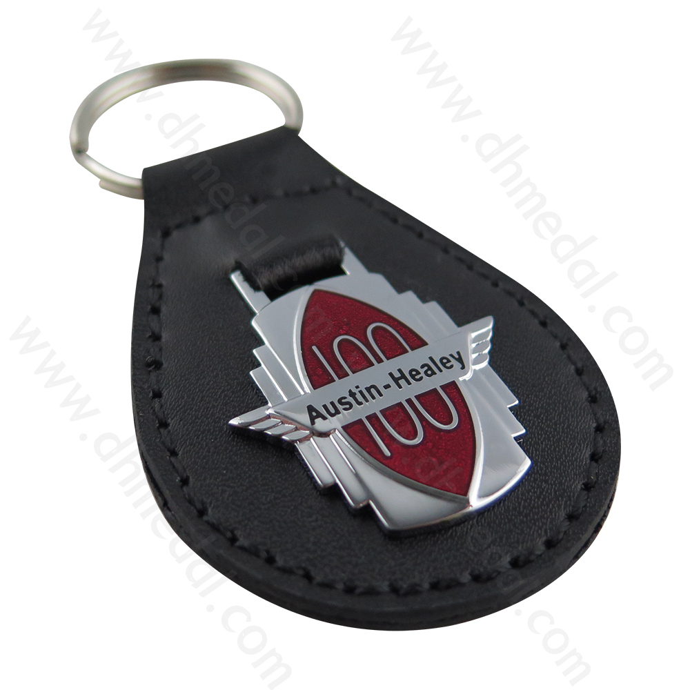 Leather And Metal Keychain-11