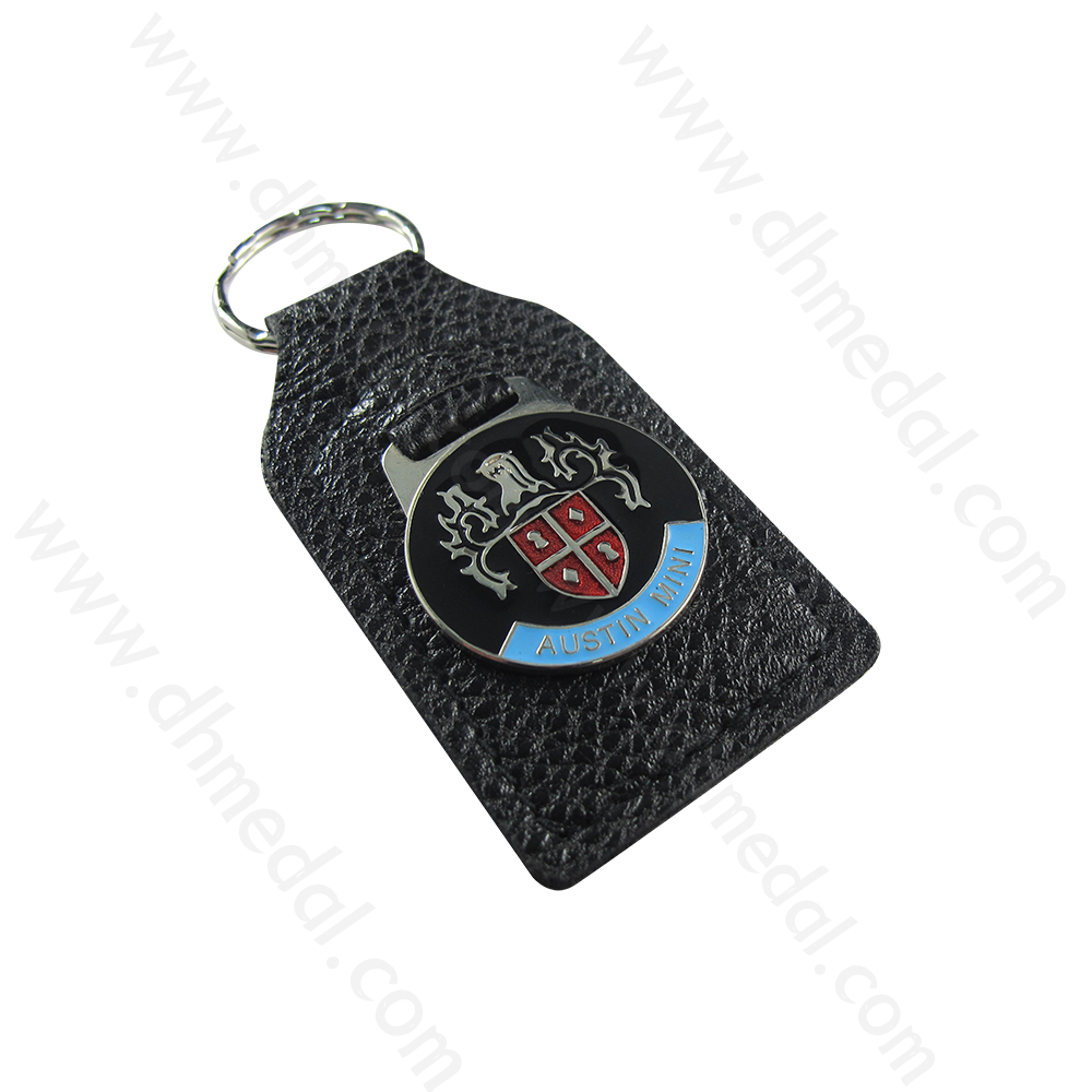 Leather And Metal Keychain-7