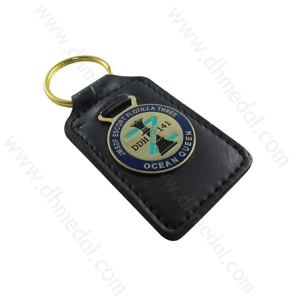 Leather And Metal Keychain-7