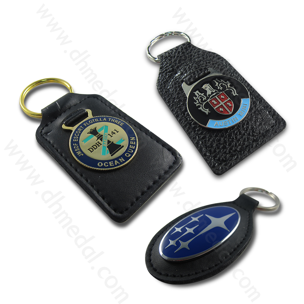 Leather And Metal Keychain-7