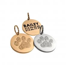 Metal pet tag from