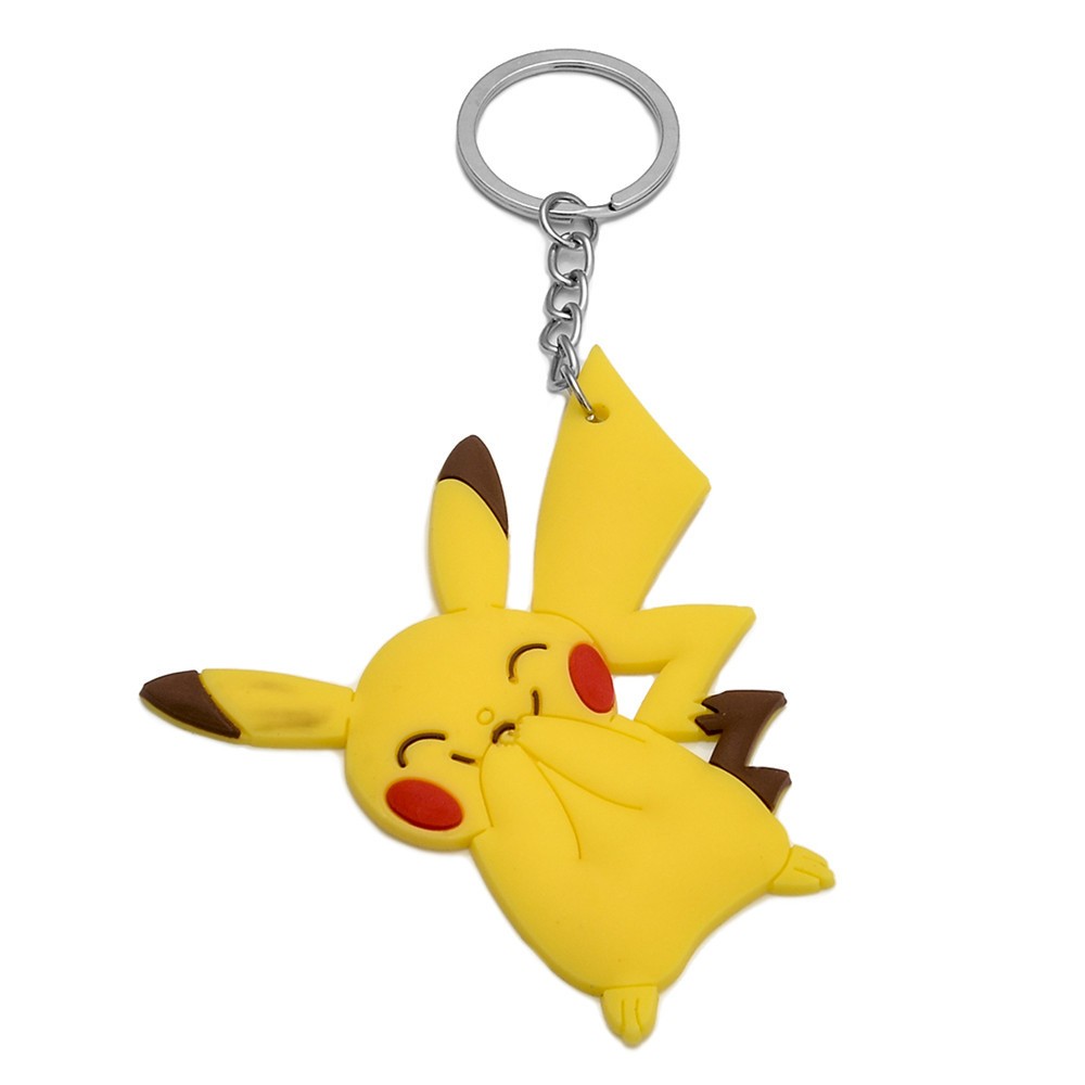 Custom 2D Pikachu Soft PVC Keychains