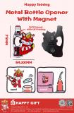 202605 Happy Looong Metal Bottle Opener with Magnet