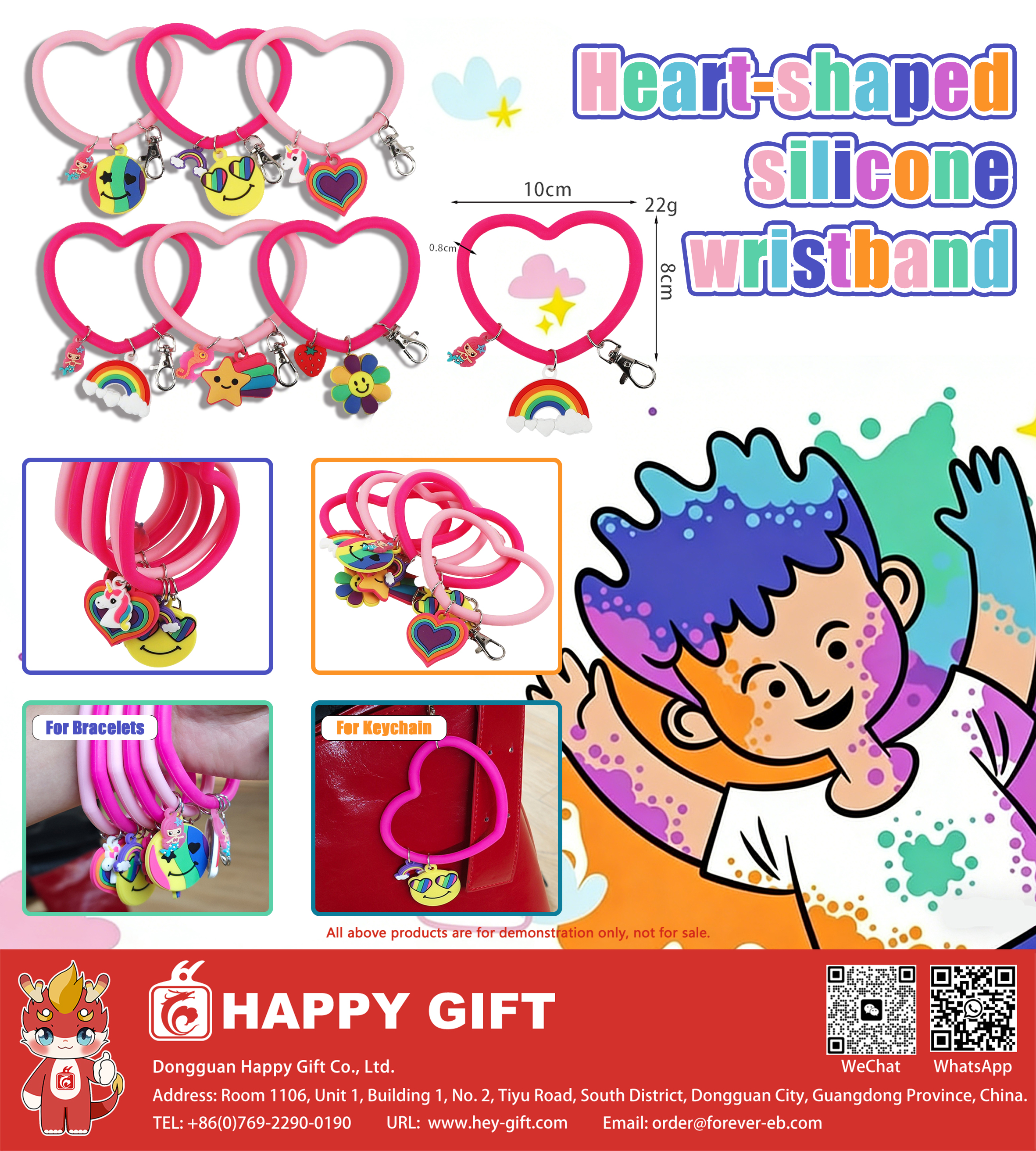 202605 Heart-shaped Silicone Wristband