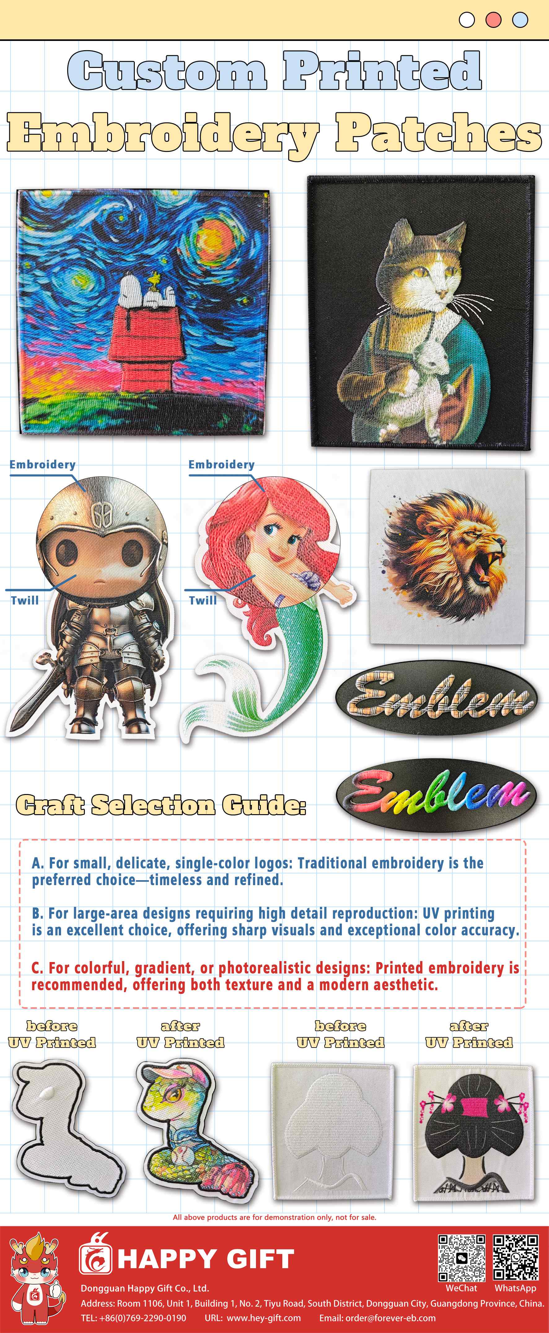 2026 Custom Printed Embroidery Patches