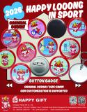2026 Happy Looong in Sport Button Badges